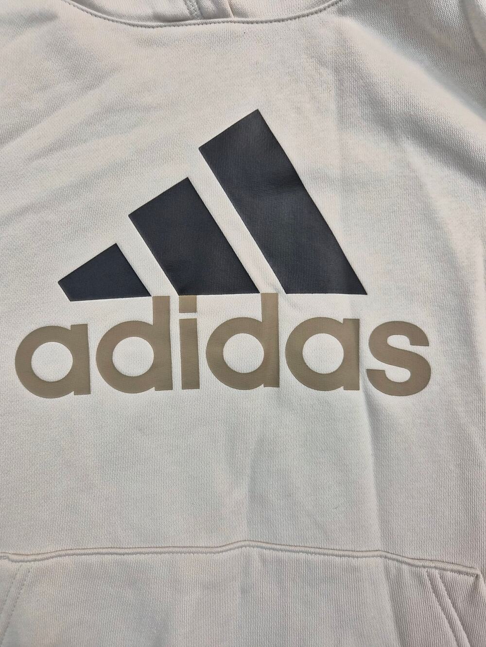 Adidas Hoodie Youth XL Off White Sweatshirt (1397)